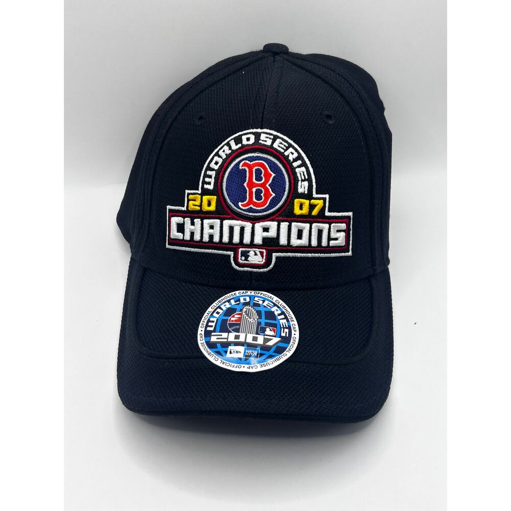 Vtg 2007 Boston Red Sox World Series Champions Clubhouse Hat New Era Stretch Fit